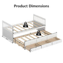 Twin Captain’s Bed with Trundle and 3 Storage Drawers by LJGDeals