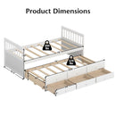 Twin Captain’s Bed with Trundle and 3 Storage Drawers by DirectDeals
