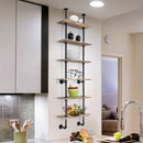 6-Tier Industrial Wall Mounted Pipe Shelves by LJGDeals
