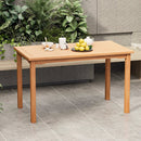 49 Inch Rectangle Patio Indonesia Teak Wood Dining Table with Slatted Tabletop Up to 6 by LJGDeals
