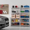 35.5 x 71 Inch Adjustable 5-Layer 2000 lbs Capacity Tool Shelf-Silver by DirectDeals