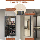 Wall Mounted Jewelry Cabinet with 3-Color Lights by LJGDeals