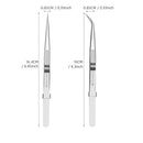 2 Pcs Set 6" Durable Stainless Steel Tweezer Set: Rust-resistant, Highly Elastic, Anti-static