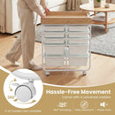 10-Drawer Rolling Cart with Wooden Tabletop and Lockable Wheels for Office by LJGDeals