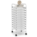 10 Drawer Rolling Storage Cart Organizer with 4 Universal Casters-Macaron Multicolor by DirectDeals