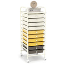 10 Drawer Rolling Storage Cart Organizer with 4 Universal Casters by LJGDeals