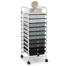 10 Drawer Rolling Storage Cart Organizer with 4 Universal Casters by LJGDeals