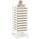 10 Drawer Rolling Storage Cart Organizer with 4 Universal Casters by LJGDeals