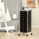 10-Drawer Rolling Storage Cart with Metal Frame and Lockable Universal Wheels by LJGDeals