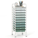 10 Drawer Rolling Storage Cart Organizer with 4 Universal Casters by LJGDeals