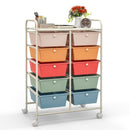 10-Drawer Rolling Storage Cart-Black by DirectDeals