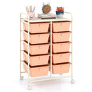 10-Drawer Rolling Storage Cart-Black by DirectDeals