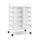 10-Drawer Rolling Storage Cart-Black by DirectDeals