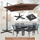 10 FT Cantilever Patio Umbrella with Solar LED Lights for Pool and Garden by DirectDeals