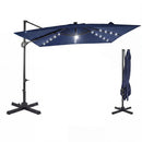 10 FT Cantilever Patio Umbrella with Solar LED Lights for Pool and Garden by LJGDeals