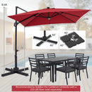 10 FT Cantilever Patio Umbrella with Solar LED Lights for Pool and Garden by DirectDeals