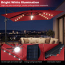 10 FT Cantilever Patio Umbrella with Solar LED Lights for Pool and Garden by DirectDeals