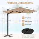 10 FT Cantilever Patio Umbrella with 360° Rotation by LJGDeals