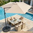 10 FT Cantilever Patio Umbrella with 360° Rotation by LJGDeals