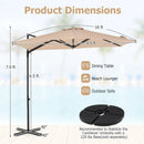 10 FT Cantilever Patio Umbrella with 360° Rotation by LJGDeals