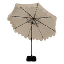 10 FT Outdoor Patio Umbrella with Solar LED Lights and Weighted Base