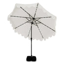 10 FT Outdoor Patio Umbrella with Solar LED Lights and Weighted Base by LJGDeals