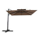10 FT Patio Cantilever Umbrella with 360° Rotation and 8 Sturdy Ribs for Backyard by DirectDeals