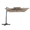 10 FT Patio Cantilever Umbrella with 360° Rotation and 8 Sturdy Ribs for Backyard by LJGDeals