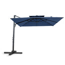 10 FT Patio Cantilever Umbrella with 360° Rotation and 8 Sturdy Ribs for Backyard by DirectDeals