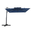 10 FT Patio Cantilever Umbrella with 360° Rotation and 8 Sturdy Ribs for Backyard by LJGDeals
