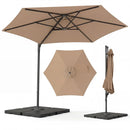 10 FT Patio Cantilever Umbrella with 360° Rotation and Air Vent for Backyard and Poolside by LJGDeals