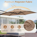 10 FT Patio Cantilever Umbrella with 360° Rotation and Air Vent for Backyard and Poolside by LJGDeals