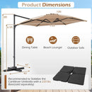 10 FT Patio Cantilever Umbrella with 360° Rotation and Air Vent for Backyard and Poolside by LJGDeals