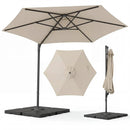 10 FT Patio Cantilever Umbrella with 360° Rotation and Air Vent for Backyard and Poolside by LJGDeals