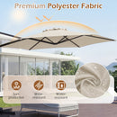 10 FT Patio Cantilever Umbrella with 360° Rotation and Air Vent for Backyard and Poolside by DirectDeals