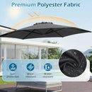 10 FT Patio Cantilever Umbrella with 360° Rotation and Air Vent for Backyard and Poolside by LJGDeals