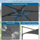 10 FT Patio Cantilever Umbrella with 360° Rotation and Air Vent for Backyard and Poolside by LJGDeals
