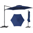 10 FT Patio Cantilever Umbrella with 360° Rotation and Air Vent for Backyard and Poolside by LJGDeals