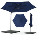 10 FT Patio Cantilever Umbrella with 360° Rotation and Air Vent for Backyard and Poolside by LJGDeals