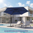 10 FT Patio Cantilever Umbrella with 360° Rotation and Air Vent for Backyard and Poolside by LJGDeals