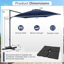 10 FT Patio Cantilever Umbrella with 360° Rotation and Air Vent for Backyard and Poolside by LJGDeals