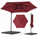 10 FT Patio Cantilever Umbrella with 360° Rotation and Air Vent for Backyard and Poolside by LJGDeals