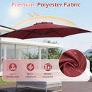 10 FT Patio Cantilever Umbrella with 360° Rotation and Air Vent for Backyard and Poolside by LJGDeals