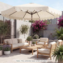10 FT Patio Umbrella with Push Button Tilt and Crank by LJGDeals