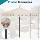 10 FT Patio Umbrella with Push Button Tilt and Crank by LJGDeals
