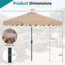 10 FT Patio Umbrella with Push Button Tilt and Crank by LJGDeals