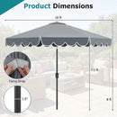 10 FT Patio Umbrella with Push Button Tilt and Crank by LJGDeals