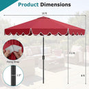 10 FT Patio Umbrella with Push Button Tilt and Crank by LJGDeals