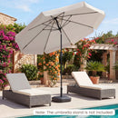 10 FT Scalloped Patio Umbrella with Push Button Tilt by LJGDeals
