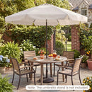 10 FT Scalloped Patio Umbrella with Push Button Tilt by LJGDeals
